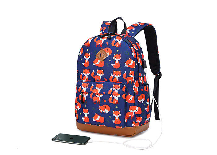 Le Fox mignon imprime le sac d'école avant d'enfants de poche