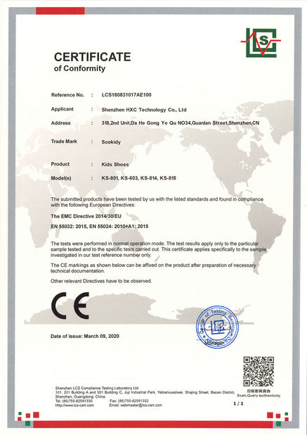 Chine Shenzhen HXC Technology Co.,Ltd Certifications